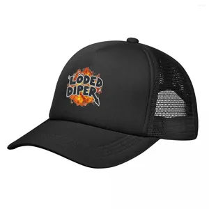 Ball Caps Unisex Locked Diper Trucker Cap Moda Mesh Beyzbol Polyester Patlama Bezi Logo Şapkaları Şapka Ayarlanabilir