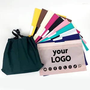 Hediye sargısı 50pcs Tote Çanta Şeker Ambalaj Cadılar Bayramı Noel Partisi Kostüm Dekorasyonu Özel Logo Baskı