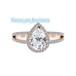 Xingyue Gems 18k Gül Altın Takı Klasik Stil 4 Çöp Def Renk Vs Clarity 1CT CVD HPHT Laboratuar Grown Diamond Ring