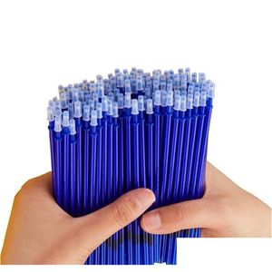 Yatırlar Toptan 100 PC/SET OFİS İDDİ SHOOL JEL PEN RAINILL ROD Sihirli Silinebilir Aksesuarlar 0.5mm Mavi Siyah Mürekkep Yazma damlası D DH2RY