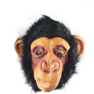 Parti Malzemeleri Goril Maymun Cadılar Bayramı Maskeleri Yetişkin Tam Yüz Komik Maskesi Lateks Cosplay Kostüm Maskeli Sarda Gerçekçi