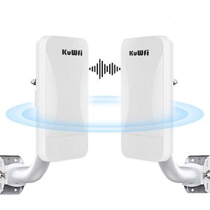 Маршрутизаторы kuwfi 300 Мбит / с Wi -Fi Router Outdoor Беспроводной мост 2.4G Extender Point до 1 км с ван -локальной доставкой компьютер Otiws