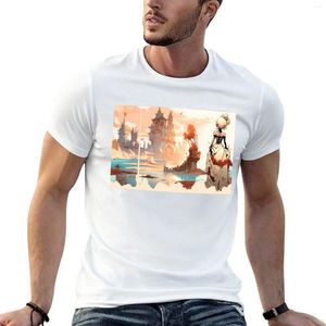 Erkek Tank Tops Prenses ve Kale T-Shirt Grafik T Shirt Erkek Hayvan Baskı Erkek Uzun Gömlekler
