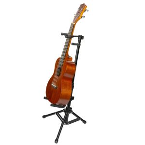 Aksesuarlar FL13D Keman Zemin Stand Selflowing Yapısı keman Stand Ayarlanabilir Yükseklik Katlanır Tripod Gitar Bas için Yay Tutucu ile