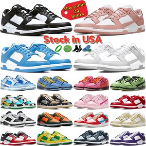 Designer Laufschuhe lokale Lagerhaus Herren Flat Sneakers Stock in den USA Dhgate Weiß schwarzer Panda Gray Nebel Triple Pink Argon Männer Frauen Outdoor Sport Tief Trainer