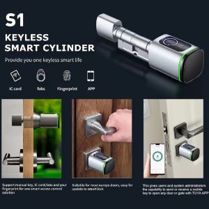 Lock Tuya Smart Electronic Door Lock DIY Цилиндр ядро отпечатка пальца клавиши IC разблокировка карты для домашних отелей Биометрическая блокировка безопасности