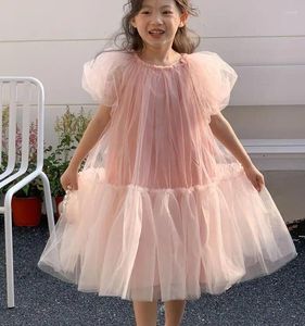Vestidos de menina 2024 Meninas de estilo vestido de moda primavera algodão 2-8 anos ww443
