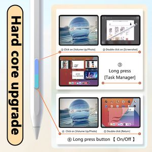 Canetas de caneta para iPad Apple Pencil 1ª 2ª geração com carregamento sem fio magnético Bluetooth e rejeição de palma sensível à inclinação