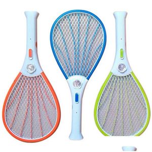 Pesti Control Mosquito NETS Tter Bug Insect Electric Fly Killer Racket Killer Ricaricabile con torcia a LED Flash homehold Suncili Del Dh6ya