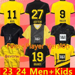 2023 2024 REUS REYNA SOCCER FORMANS 23 24 Cup Versiyon Dortmunds Kamara Hummels Adeyemi Brandt Gömlek Tehlikesi Ryerson Bynoe-Gittens Çocuk Kiti Futbol Üniformaları