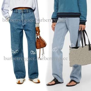 Designer Jeans Jeans Rua Patch bordado de decoração casual de cintura alta calça jeans reta S-5xl
