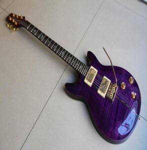 Tüm Gitarlar Özel Santana Model Elektro Gitar Abalone Kakmı Mor Burst 1201106461125