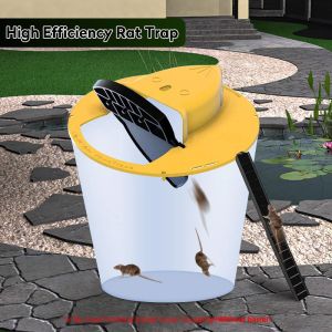 Ловушки Z30 -reusable Smart Mouse Lep Trap Plastic Buckte Lid MouseTrap Humane или Lethal Trap Multi Catch Auto RESET RAT Multi Catch