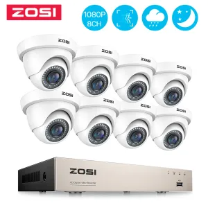 System Zosi 1080p TVI CCTV System 8CH Network TVI DVR 8PCS 1280TVL IR Погодные атмосферные жидкие камеры Система камеры Home Security System System System