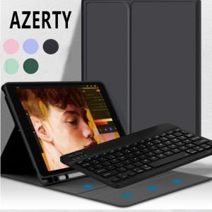 Кейс Кейс Кейс -Кейза для Samsung Tab A8 2022 A7 10.4 Клавиатура Клавиатура для вкладки S8 T870 S7 X700 S6 Lite Azert Keyboard