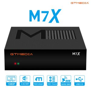 Alıcılar GTMedia M7X Uydu Alıcı Çift LNB Arayüz Reseptörü IKS/SKS Brezilya Uydu TV Alıcı Dahili 2.4G WiFi Modülü DVB S2