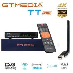 Kutu GTMedia TT Pro Dijital TV Alıcı DVBT2/T/KABLO WIFI TV Kutusu 1080P Destek MPEG2/4 H.265 İspanya İtalya CZ France PK V7 Plus