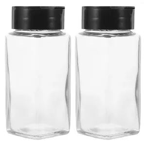 Бутылки для хранения 2 шт сахарные контейнер крышки держателя соли кастора простые шейкеры.