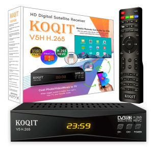 Box Koqit V5H H265 HEVC DVB S2 Receptor de satélite Satellite Receptor de TV Smart TV Stick Stick