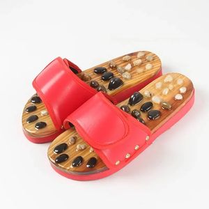 Entspannend Akupressurschuppen Fußmassage mit Naturstein -Therapie -Reflexzonen -Sandalen Fuß Akupunkt -Massager -Foot -Akupressurandalen