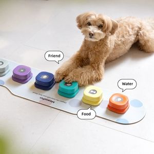 Mewoofun Ses Kayıt Düğmesi Evcil Hayvan Oyuncakları Köpek Düğmeleri İletişim Eğitimi İçin Buzzer MAT 240328 ile Kayıt Bulunabilir