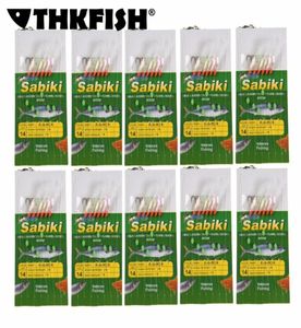 10 упаковки 60 шт. 1020 Рыбалка Sabiki Rigs Рыбалка Sabiki Приманка для приманки рыбы.