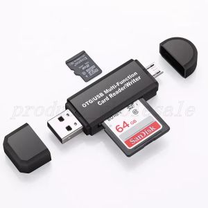 2 в 1 TF Card Memory Reader Reader OTG USB Multi -функциональный считчик считывателей для планшетных компьютеров Смарт -телефоны компьютера с пакетами с сумкой