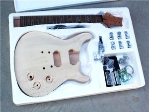 Fabrika Özel Doğal Ahşap Elektro Gitar Kit Pahogany Vücut Ans Neckmaple Topchrome HardwaresDiy Guitar1270296