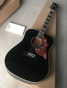 2021 Yeni Varış Hummingbird 41 inç Siyah Akustik Gitar Gül Ağacı Kara Kara Kara Kara Kara Kara Kara Kara Kara Kara Kara Kara Kara Keyla Vücut En Kalite Fabrikası Custom2403287