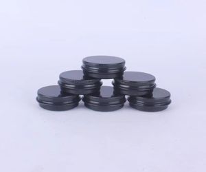 15ml 15g Yuvarlak Metal Alüminyum Teneke Şişe Konteyner Tenekeleri Tırnak Sanatı Dudak Balsamı Güzellik Ürünleri Makyaj Diy Siyah Altın Jars8195017