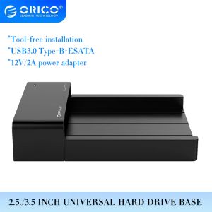 Muhafaza ORICO 3.5 '' HDD CASE USB3.0 Sabit Sürücü Muhafaza Toolfree SATA'ya USB Tip B ESATA Harici SSD sabit disk yerleştirme istasyonu