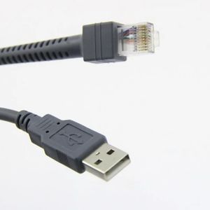2024 2M USB-RJ48 RJ50 Tarayıcı Veri Kablosu LS1203 LS2208 LS4208 LS3008 CBAU01-S07ZAR Sembol Barkod Tarayıcı Parça Kablo Damla Damlası