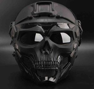 2021 CS Полевое тактическое оборудование Адаптер тактического тактического оборудования тактическое маска для пейнтбола шлем Airsoft Skull Skulet Skulet Mask Mask