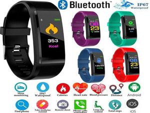 Smartwatch Kan Basıncı Kalp Hızı Monitörü Spor Renk Ekran Adım Sayacı Bileklik İzle Pedometre Bluetooth Akıllı Saat 5573353