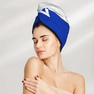 Полотенце волшебство микроволокно для душа флаг еврейской боевой организации ванна шляпа сухость волосы быстро сушка мягкая леди -турбан