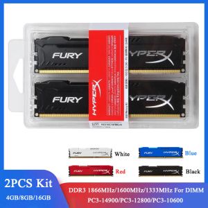 Rams Memoria Ram DDR3 8GB 16GB 2x4GB (2x8GB) Комплект 1866 МГц 1600 МГц 1333 МГц настольная оперативная память PC312800 14900 1.5V DIMM 240pin DDR3 ПК память