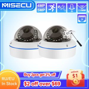 Камеры misecu HD 5MP 4MP H.265 наблюдение IP POE камера Микрофон купол indoor Detect Hepect Home Home Camer