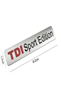 Metal Red TDI Sport Edition Logo Turbo Cartle Sticker emblema Decalques cromados cromados para VW Polo Golf CC TT Jetta Gti Touareg1722313