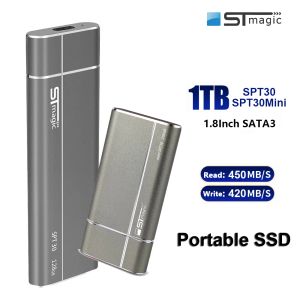 Drive Stmagic harici katı hal sürücü SPT30 Mini SSD 128GB 256GB 512GB 1TB USB3.1 Sabit Disk TypeC Dizüstü bilgisayar masaüstü için Taşınabilir PSSD