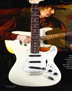 Özel Ritchie Blackmore İmza Alp Beyaz Strat Elecric Gitar Taraklı Gülağacı Klavye Büyük Headstock Üçgen Boyun 7958307