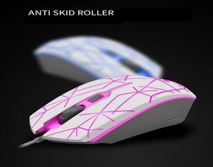 USB Wired Mouse 7 Colors Light Iron Bottom Game Game с 3D -роликом 3D Roller 1600 DPI Silent для PC Laptop1333S7078445