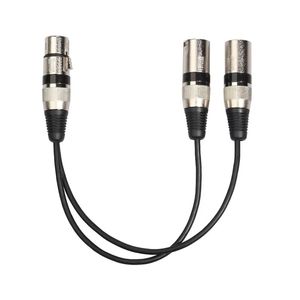 3pin xlr dişi jak - çift 2 erkek fiş y'yi yansıtıcı 30cm adaptör kablo tel amplifikatör hoparlör kulaklık mikseri için kulaklık mikseri için