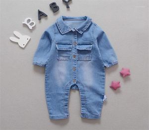 Bebek romper yumuşak denim moda gökkuşağı ve zürafa stilleri bebek kıyafetleri yenidoğan tulum bebekler erkek kızlar kostüm kovboy kot pantolon13300316