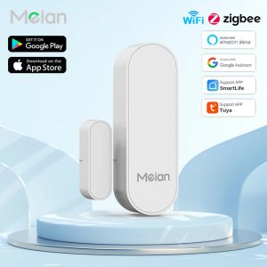 Sistemler Tuya Smart Zigbee3.0 Kapı/Pencere Manyetik Sensör Kablosuz Bağlantı Güvenlik Koruma Dedektörleri Tuya/Akıllı Yaşam Uygulaması Kontrolü