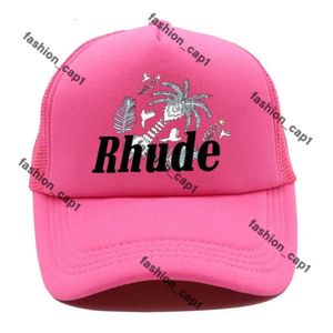 Rhude Cap Green Patchwork Bateball Cap Men Men Women Вышивка Unisex Rhude Collections Casual Truck Hat Регулируемые шариковые шарики Ruhde Hat Rhode Cap Chrome Caps 329