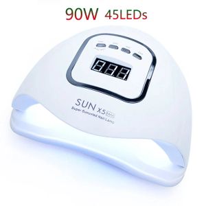 Blade 90W Sun x5 Max UV светодиодная лампа для ногтей Электрическая сушилка для ногтей 45LEDS Лампа быстро