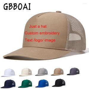 Top Caps Özel Nakış Logo Kamyoner Yaz Kırılabilir Boş Örgü Beyzbol Kapağı Erkek Kadınlar Metin Mektubu Richardson Şapkalar