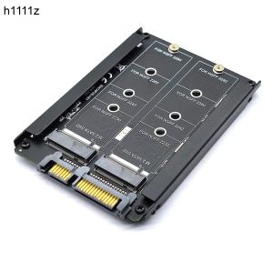 Адаптер металлический корпус Dual B+M Key M.2 NGFF SSD до 2,5 адаптерной карты SATA 6 ГБ с корпусом M2 NGFF к адаптеру SATA M.2 SATA Адаптер SATA