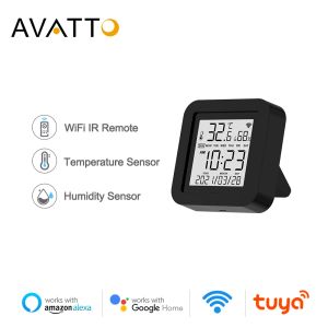 Intercom Avatto WiFi Remote Control, Tuya Smart Universal Infrared con display del sensore di umidità della temperatura, funziona con Alexa Google Home