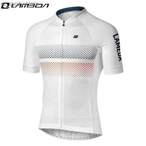 Erkek Tişörtleri Lameda Bisiklet Giyim Yaz Kıyısı Nefes Alabilir Kısa Yedi Parça Bisiklet Gömlek Erkekler H240407